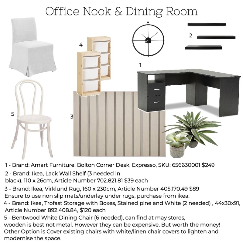 Office Nook & Dining Room Mood Board by Stacey Newman Designs on Style Sourcebook