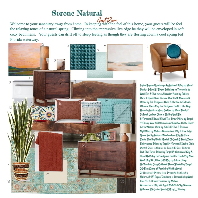 Module 9 Guest Room Mood Board by Designflorida on Style Sourcebook