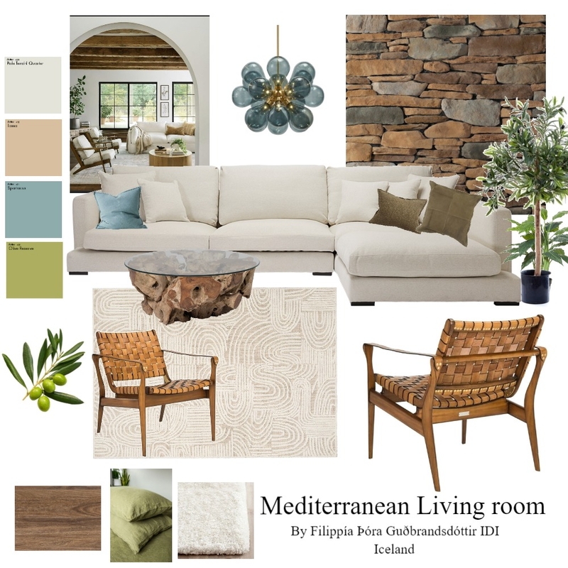 Mediterraneum Living room Mood Board by Filippía Þóra Guðbradnsdóttirr on Style Sourcebook