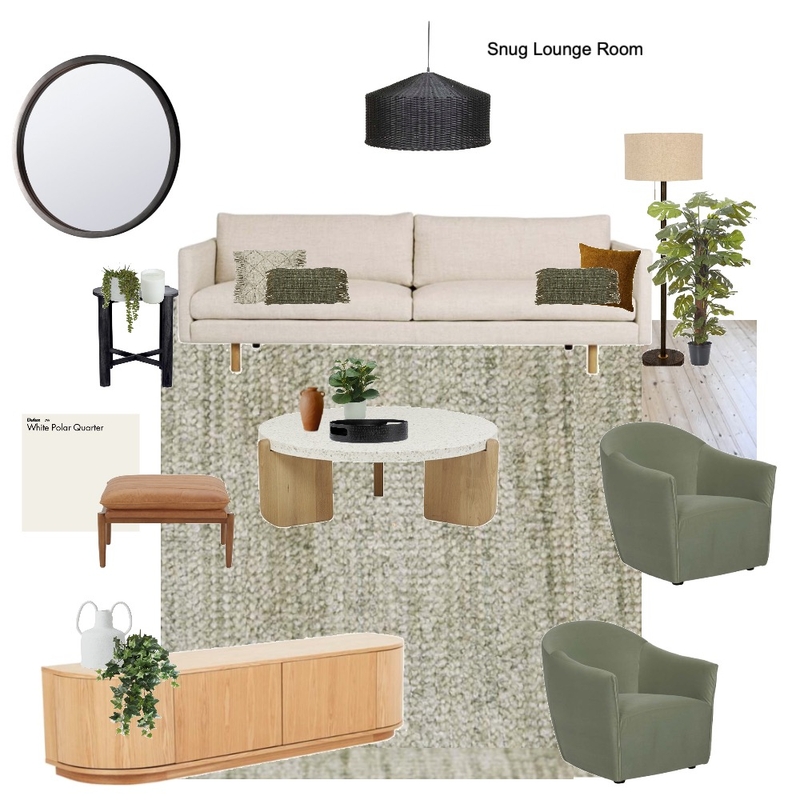 Snuggle Lounge 27 High Street Green rug Big Sidney Chair Mood Board by CSInteriors on Style Sourcebook