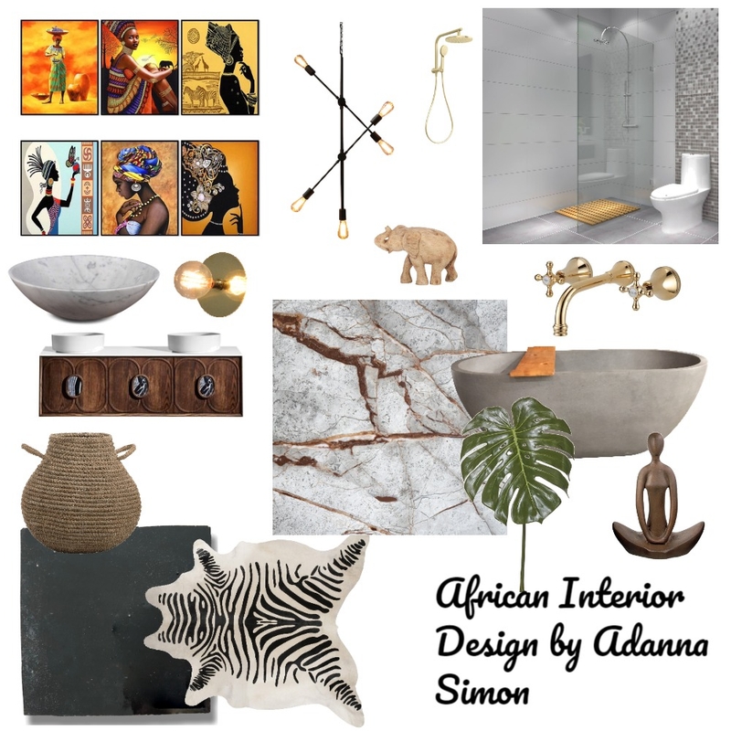 African Interior Design Mood Board by Dark Carpathian on Style Sourcebook