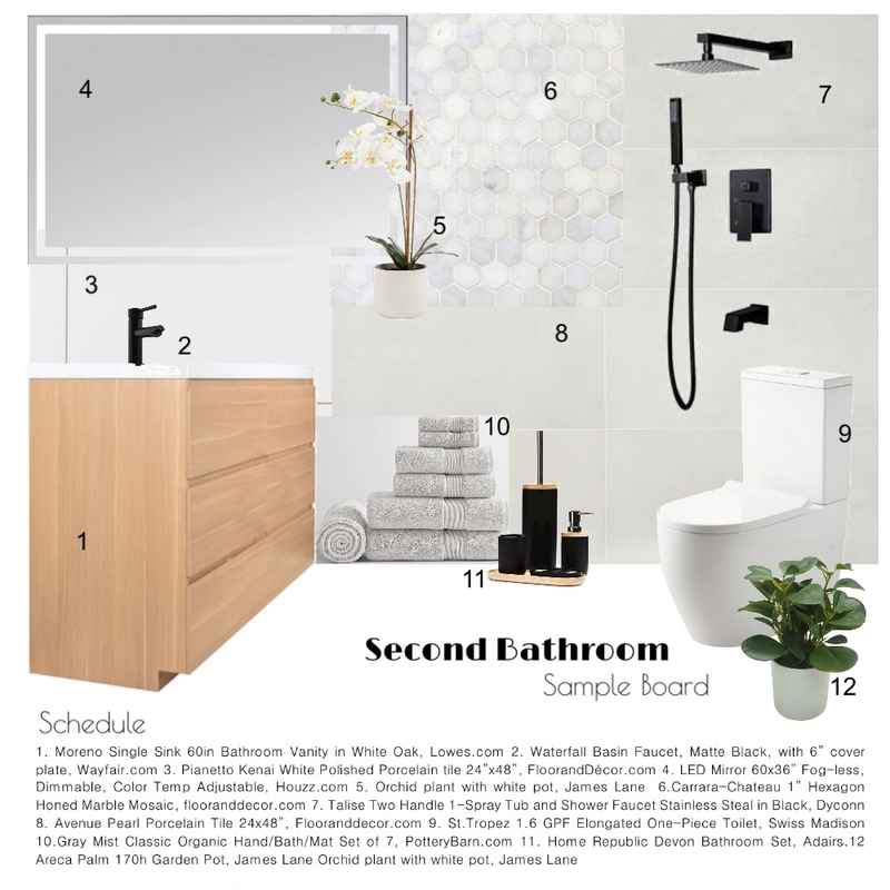 Second Bathroom3 Mood Board by Cazani Interiors By Evelyn K on Style Sourcebook