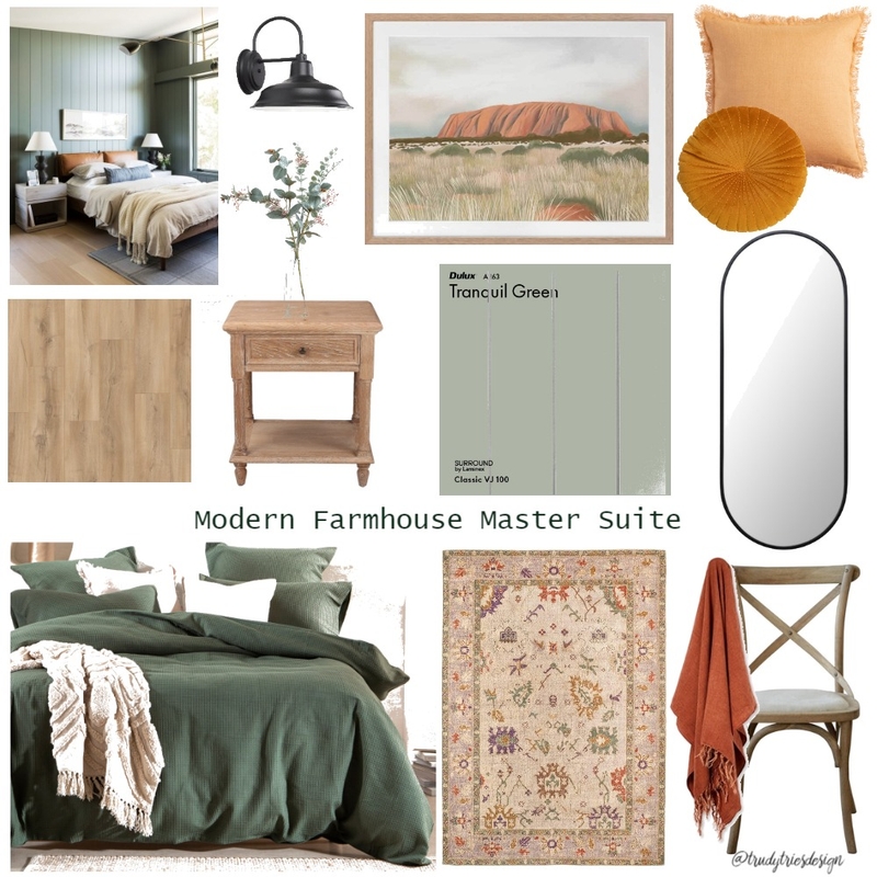 Farmhouse Bedroom Mood Board by trudytriesdesign on Style Sourcebook