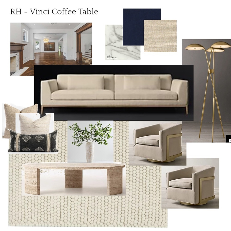 McNeil Living Room - RH Vinci Coffee Table Mood Board by alexnihmey on Style Sourcebook