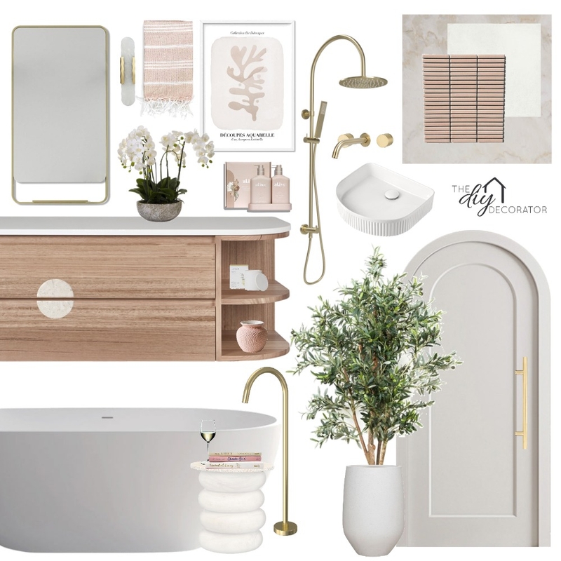 Pink bathroom Mood Board by Thediydecorator on Style Sourcebook