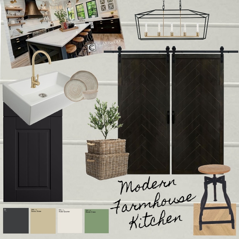 Modern Farmhouse Kitchen Mood Board by rachaeljcrilly on Style Sourcebook