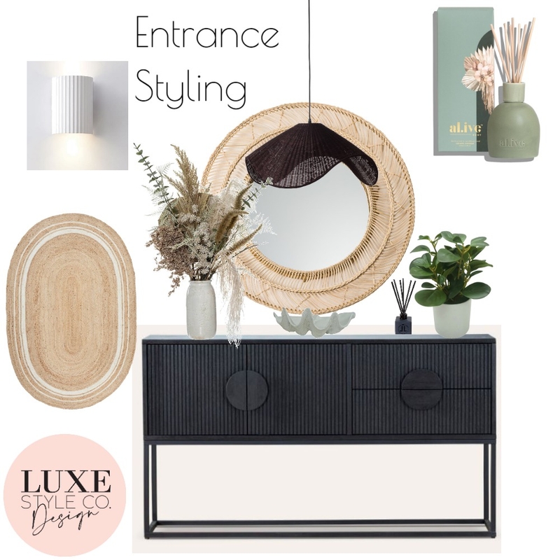 Contemporary Mid century Entrance Styling Mood Board by Luxe Style Co. on Style Sourcebook
