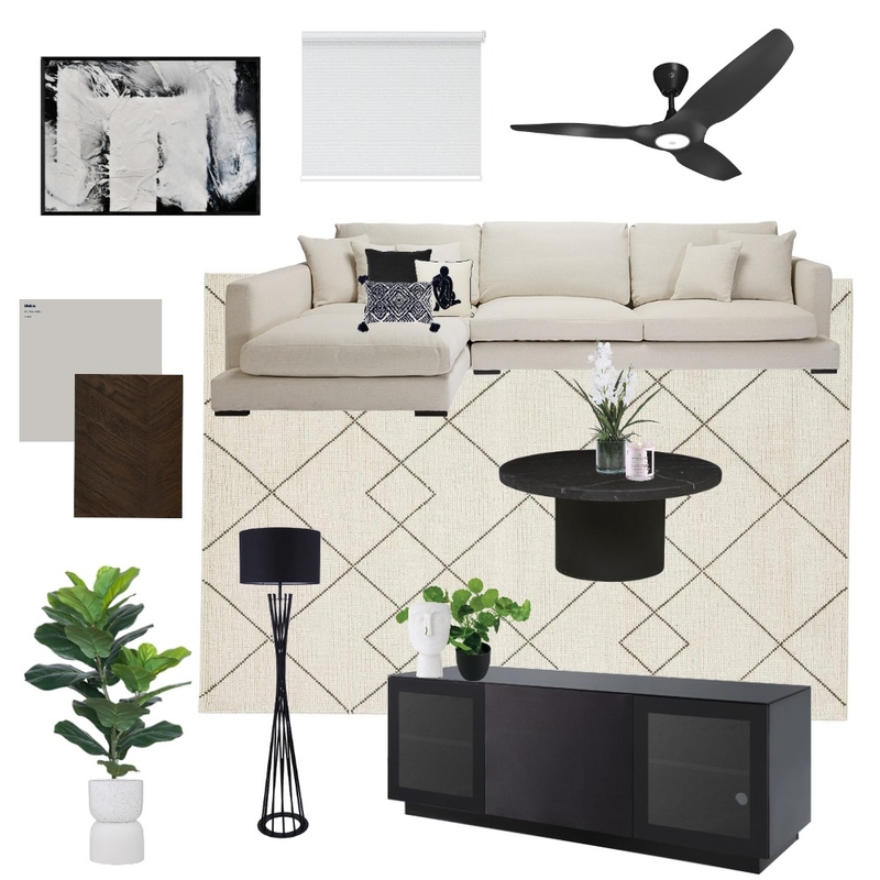 Living Room  Sample Board Mood Board by SB Interior Design on Style Sourcebook