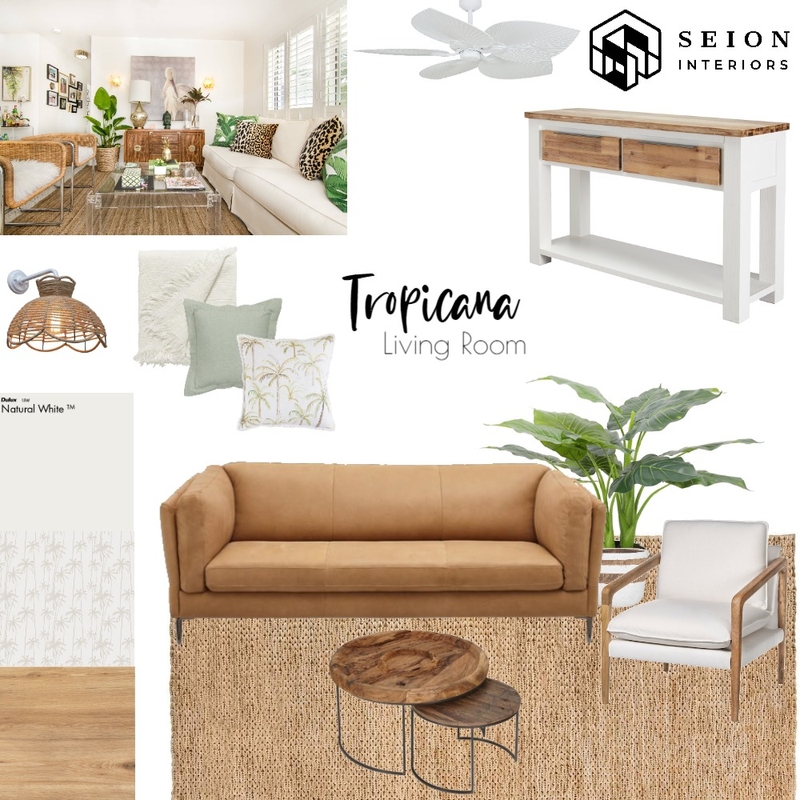 Tropicana Living Room Mood Board by Seion Interiors on Style Sourcebook