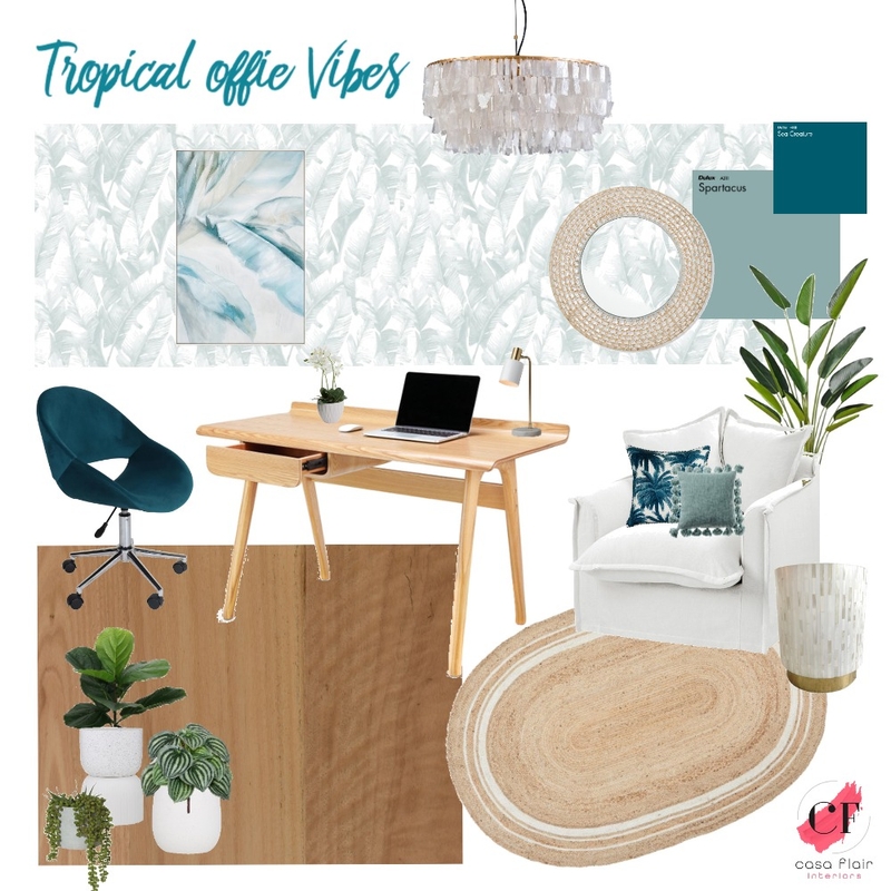 Tropical Office Vibes Mood Board by Casa Flair Interiors on Style Sourcebook