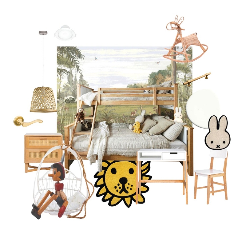 The Block - Dylan and Jenny's Kid's Room Mood Board by The Blue Space on Style Sourcebook