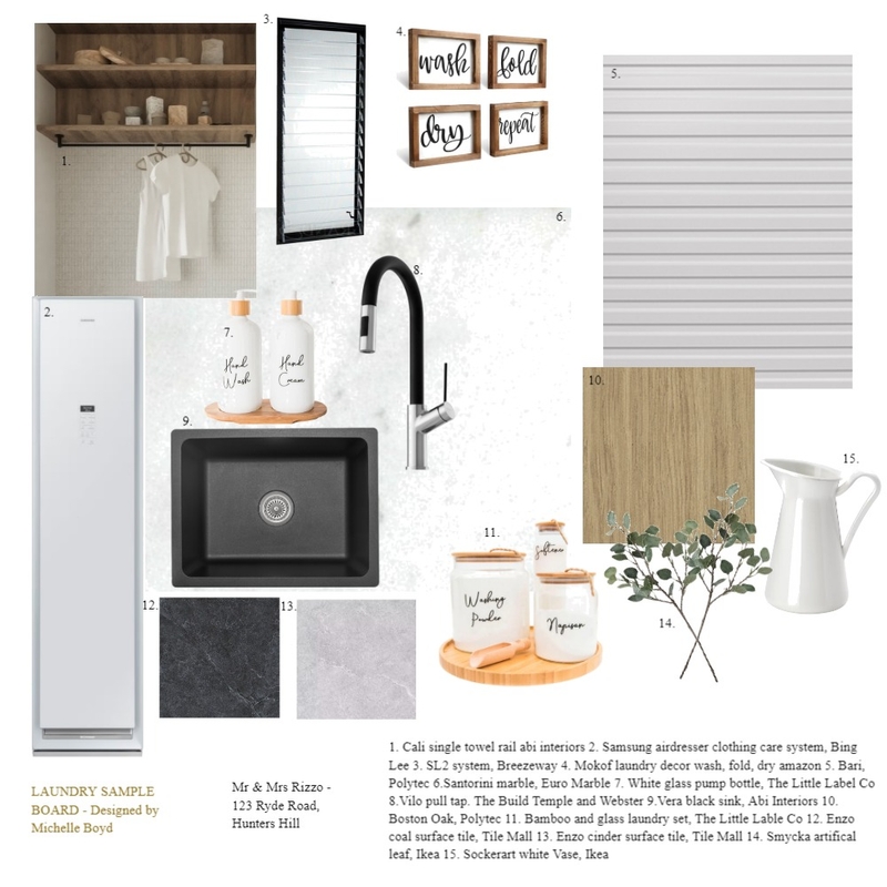 Laundry Mood Board by Michelle Boyd on Style Sourcebook