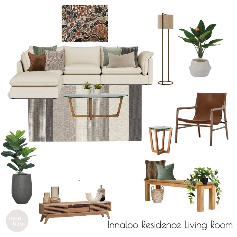 Innaloo Residence - Tan and Green Mood Board by indi haus on Style Sourcebook