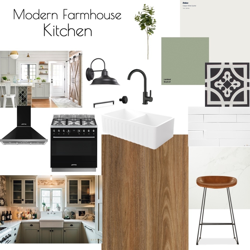 Modern Farmhouse Kitchen Mood Board by aryanefb on Style Sourcebook