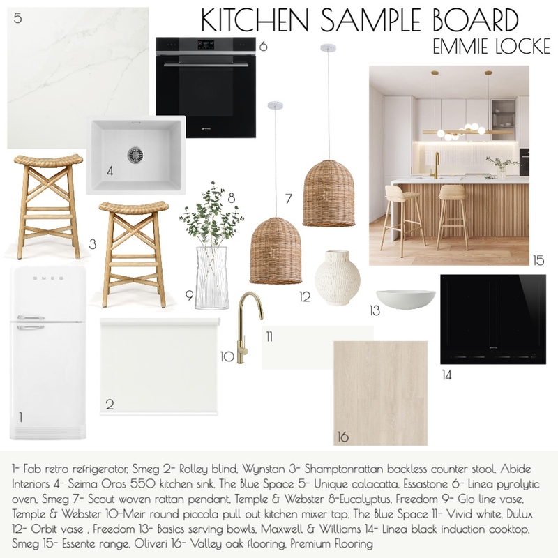 kitchen sample board Mood Board by Emmie on Style Sourcebook