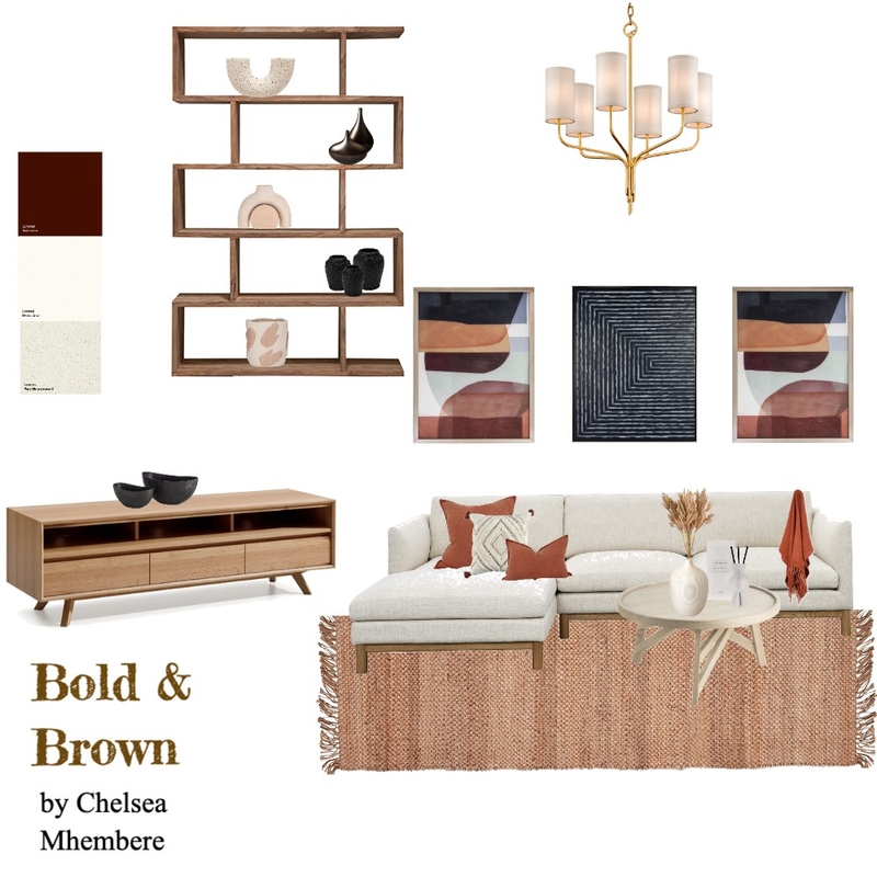 Bold and brown Mood Board by Chelsea's Designs on Style Sourcebook