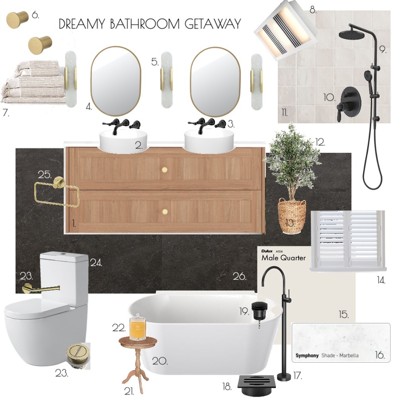 BATHROOM Mood Board by bekbatham on Style Sourcebook