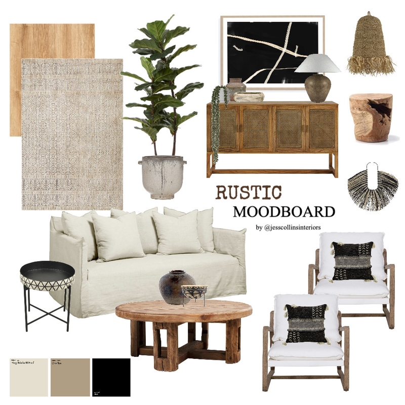 Rustic Moodboard Mood Board by Jess Collins Interiors on Style Sourcebook