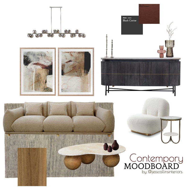 Contemporary Moodboard Mood Board by Jess Collins Interiors on Style Sourcebook