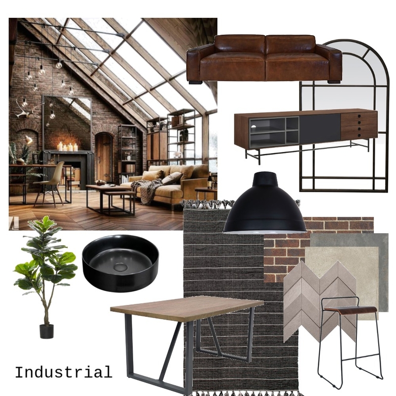 Industrial Mood Board by paustin on Style Sourcebook