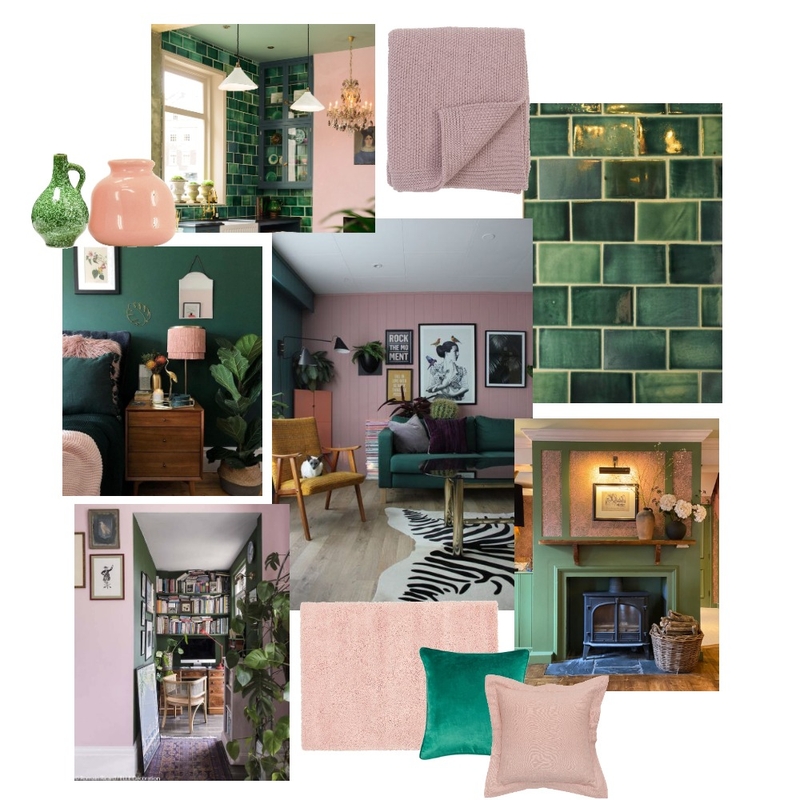 Complementary Pink & Green Mood Board by NicoleJepson on Style Sourcebook