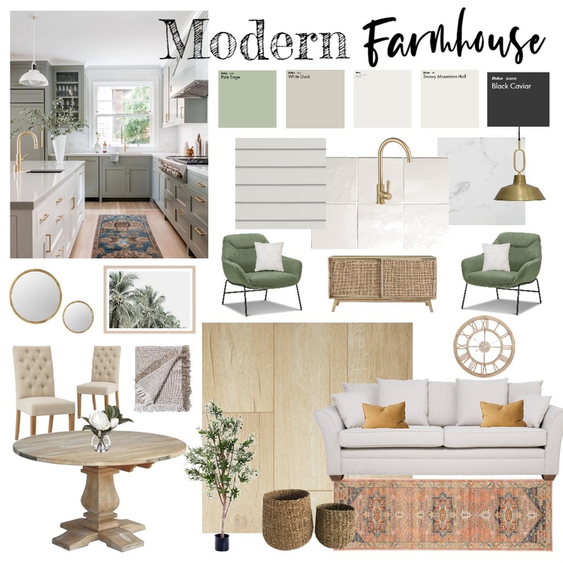Modern Farmhouse 1 Mood Board by Rachel Troke Design on Style Sourcebook