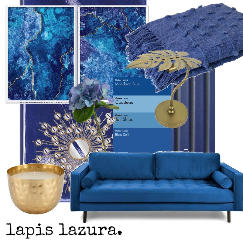 Lapis Lazura Mood Board by ⋒ isla designs ⋒ on Style Sourcebook