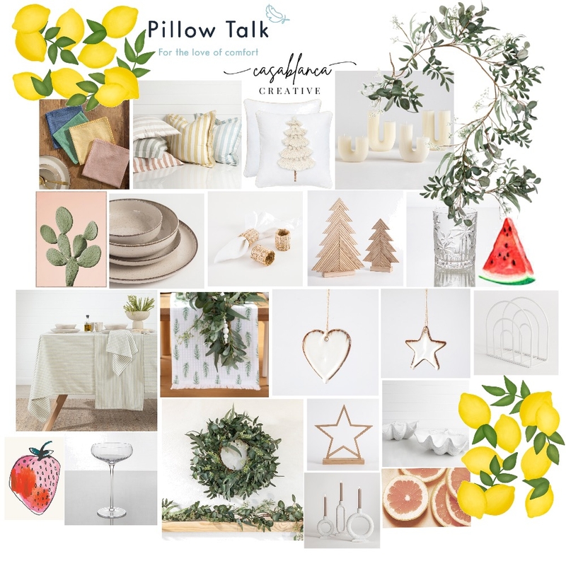 Pillow Talk x Casablanca Creative Christmas Soiree Mood Board by Casablanca Creative on Style Sourcebook