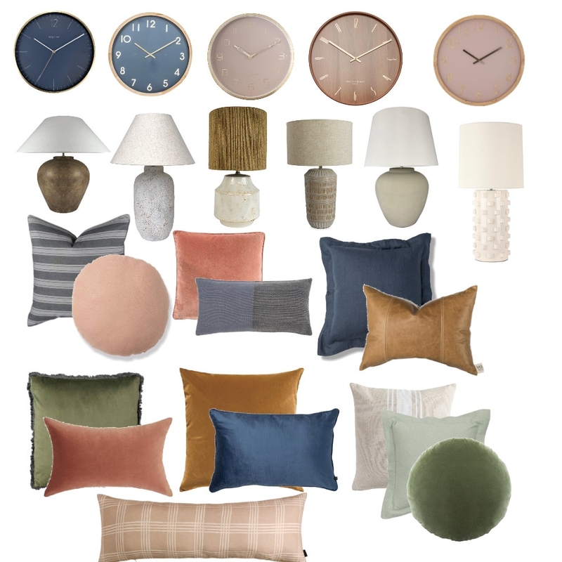 Clocks, cushions and lamps Mood Board by Studio Vincent on Style Sourcebook