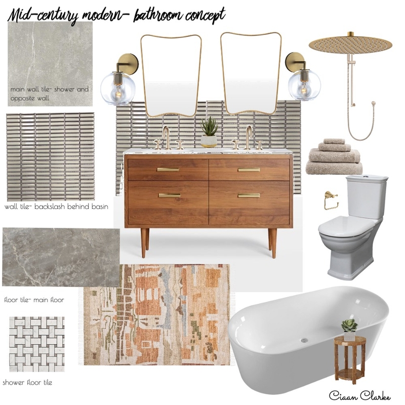 mid century bathroom Mood Board by CiaanClarke on Style Sourcebook