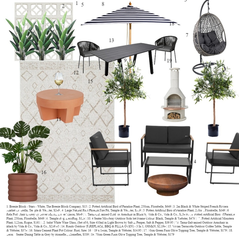 Outdoor Oasis Mood Board by madeinteriorsco on Style Sourcebook
