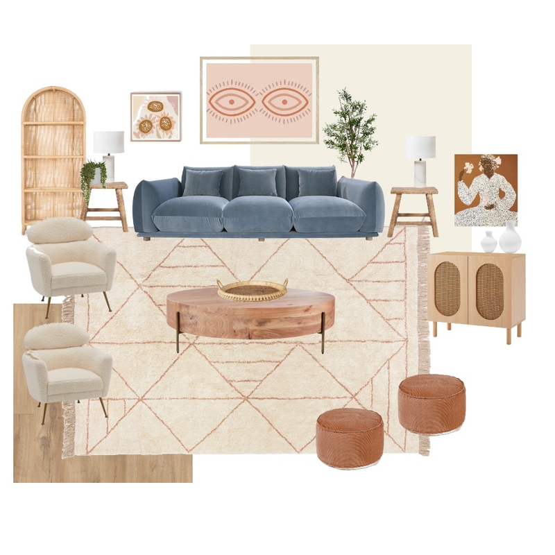 Soft Blue Living Room Mood Board by westofhere on Style Sourcebook