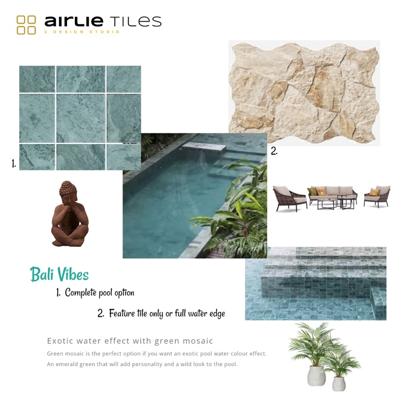 Azure Sea - Bali Vibe option 2 Mood Board by Airlie Tiles on Style Sourcebook