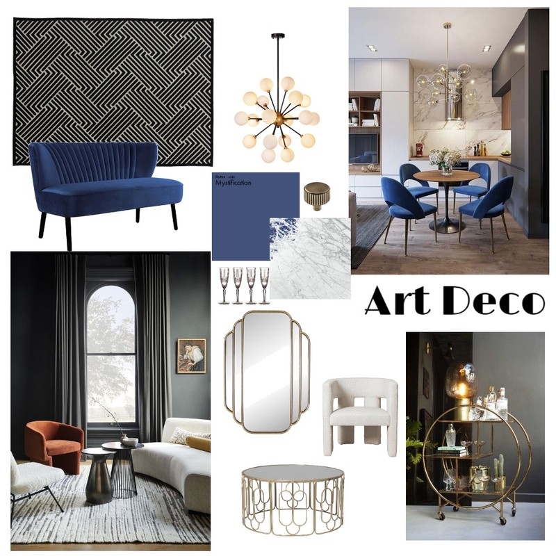 Art Deco: Assignment 3 - Part A Mood Board by Karly Pollard on Style Sourcebook