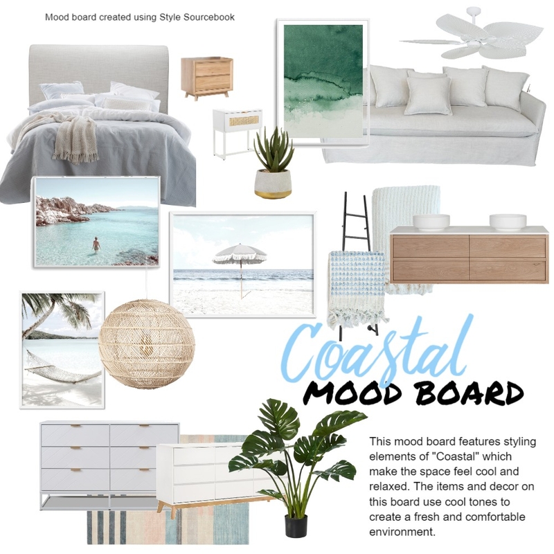 Mod 3, Assignment Part A - Coastal Mood Board by JessPitman on Style Sourcebook