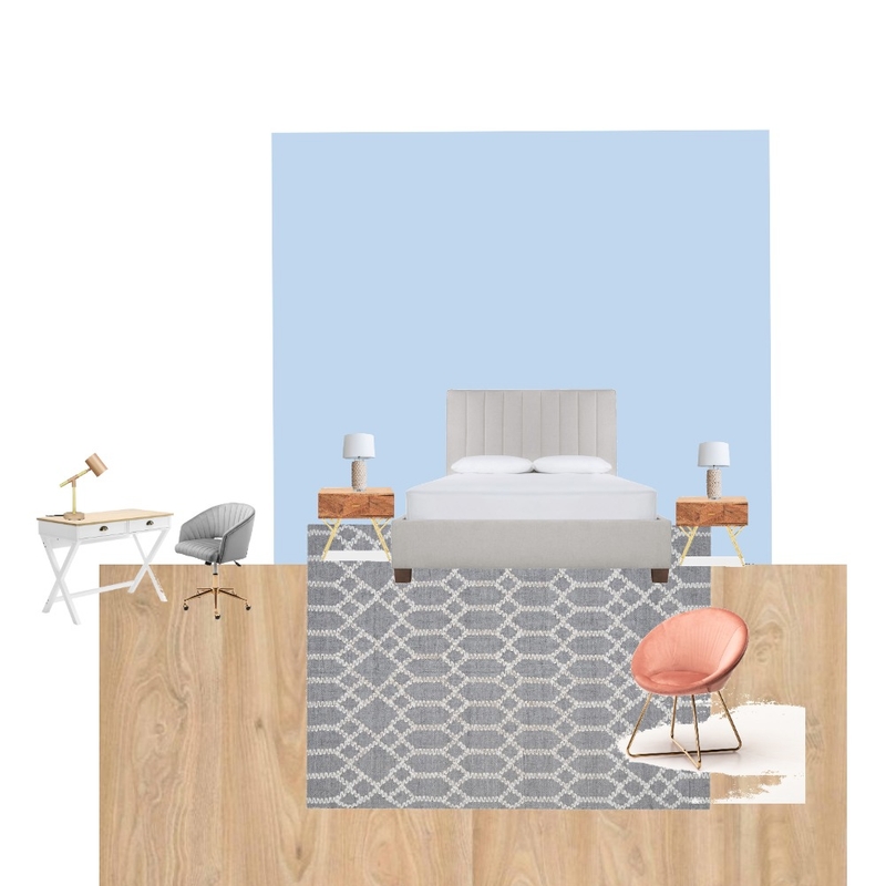 Noa's Blue Themed Bedroom Mood Board by Asma Murekatete on Style Sourcebook