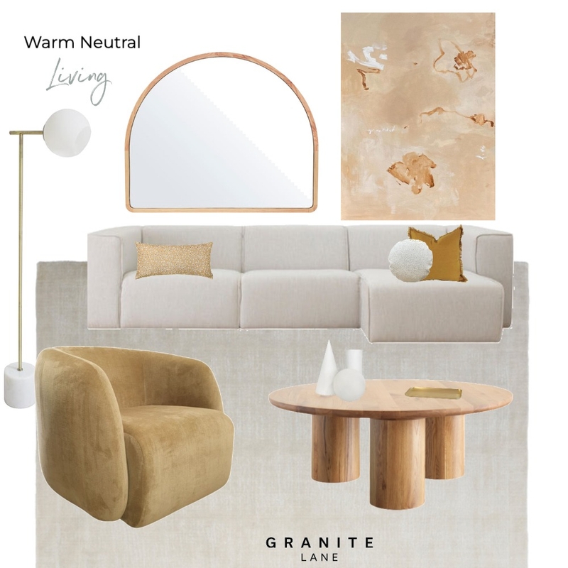 Warm Neutral Living Room Mood Board by Granite Lane on Style Sourcebook