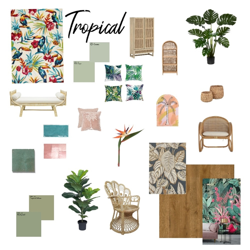 Tropical Mood Board by Iskra on Style Sourcebook