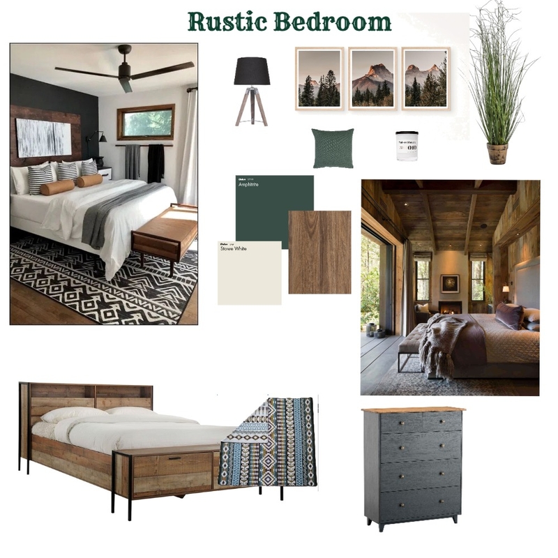 Rustic Bedroom Mood Board by tanyahautala on Style Sourcebook