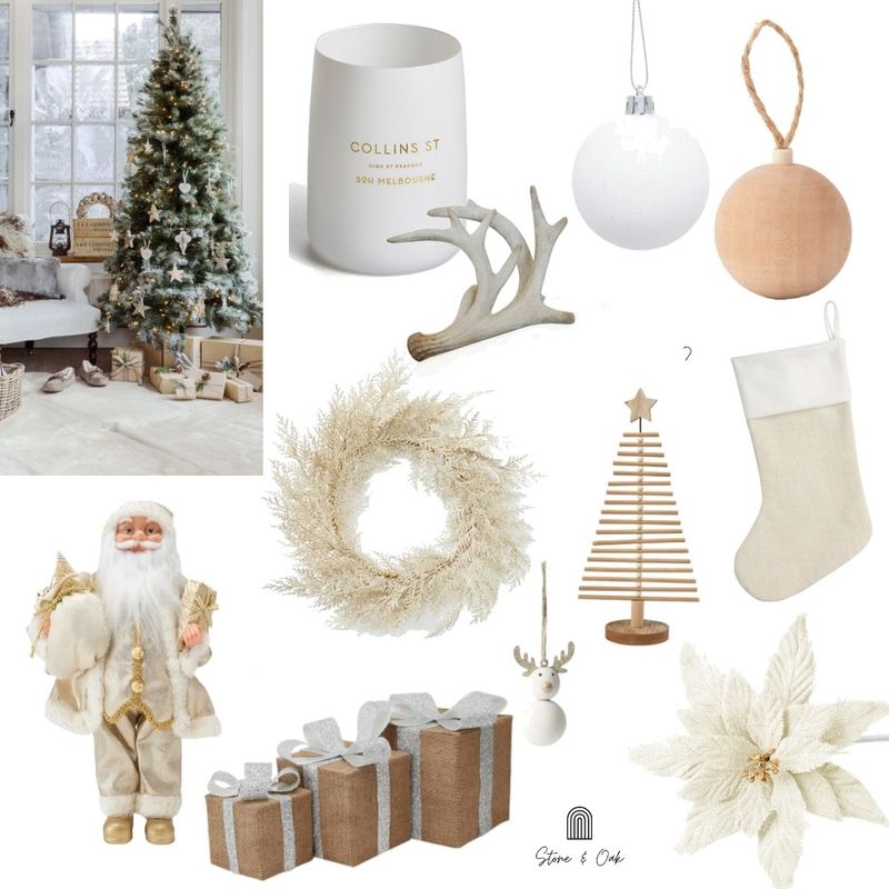 Scandi Christmas Mood Board by Stone and Oak on Style Sourcebook