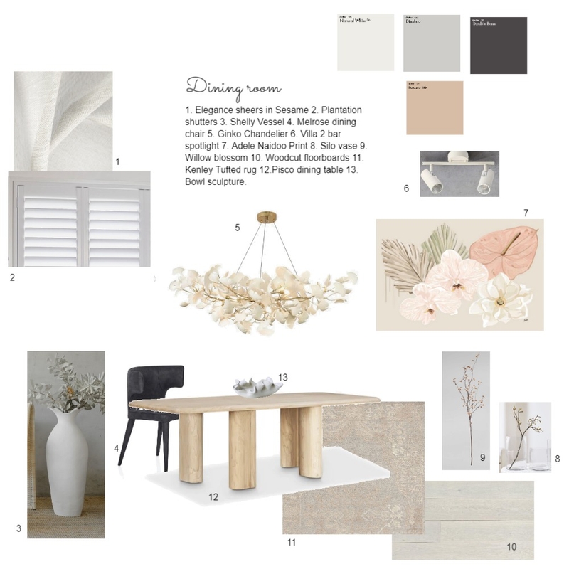 Dining room Mood Board by Kennedy & Co Design Studio on Style Sourcebook