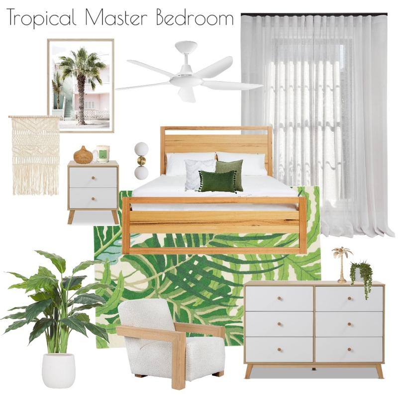 Tropical Master Bedroom Mood Board by SB Interior Design on Style Sourcebook