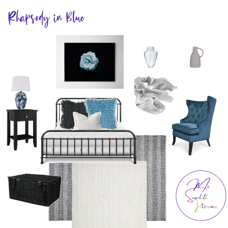 Rhapsody in Blue Mood Board by Mz Scarlett Interiors on Style Sourcebook