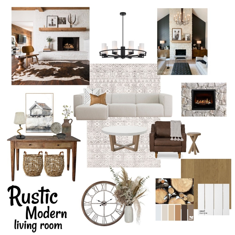 modern rustic living space Mood Board by Vanessa Findlay on Style Sourcebook