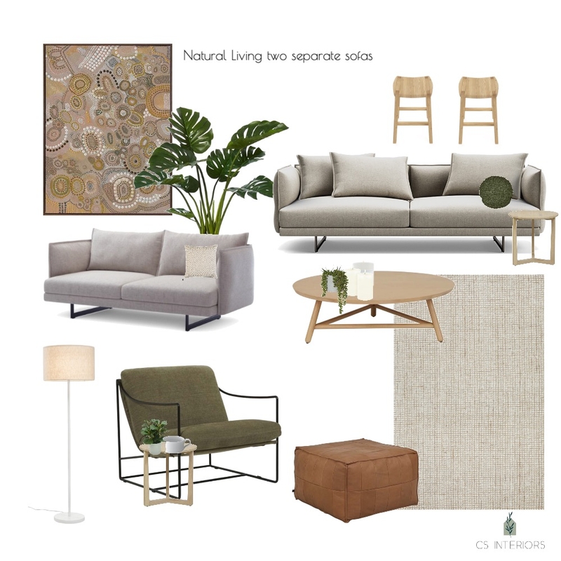 Rhian Bristow Lounge - two sofas muted tones Mood Board by CSInteriors on Style Sourcebook