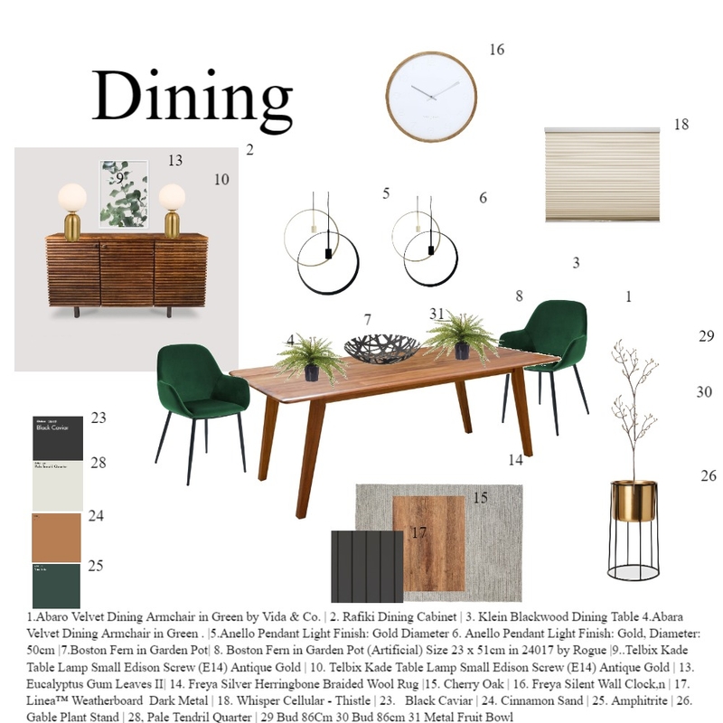 Dining Mood Board-C Mood Board by Ideal Design on Style Sourcebook
