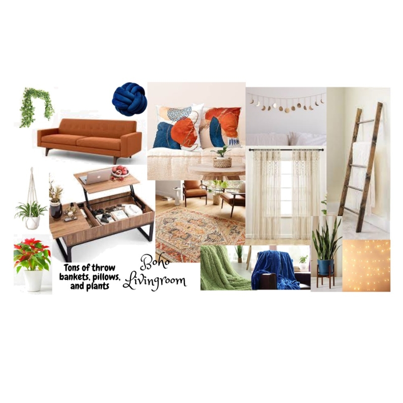 Boho Livingroom Mood Board by BrennaG on Style Sourcebook