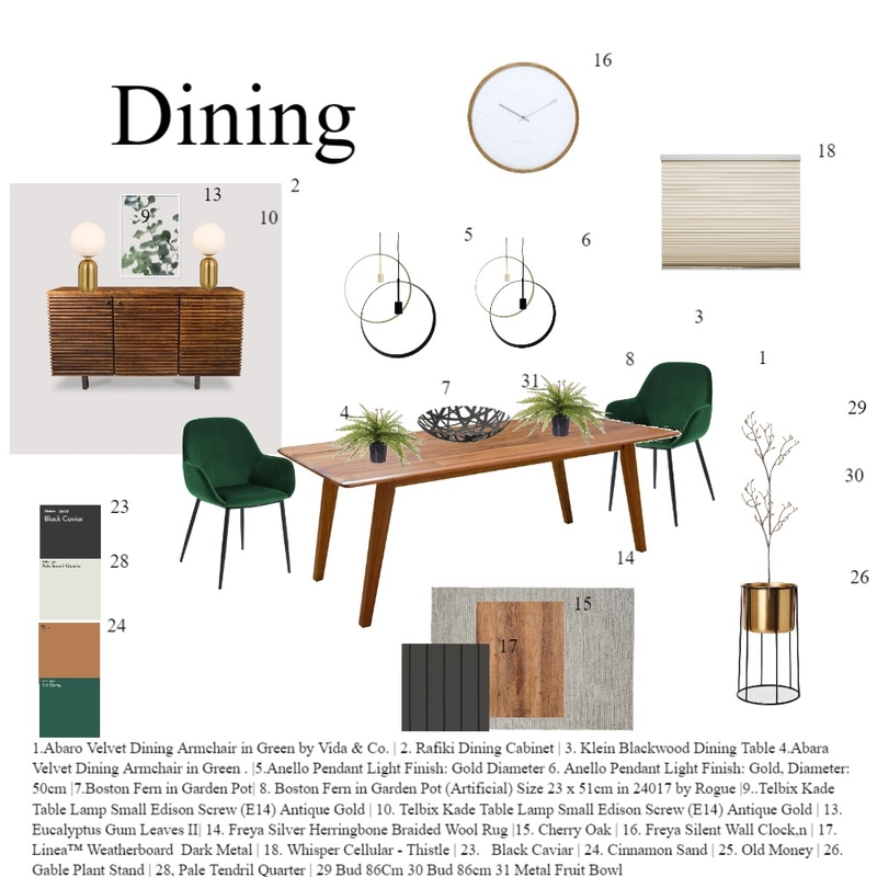 Dining Mood Board-C Mood Board by Ideal Design on Style Sourcebook
