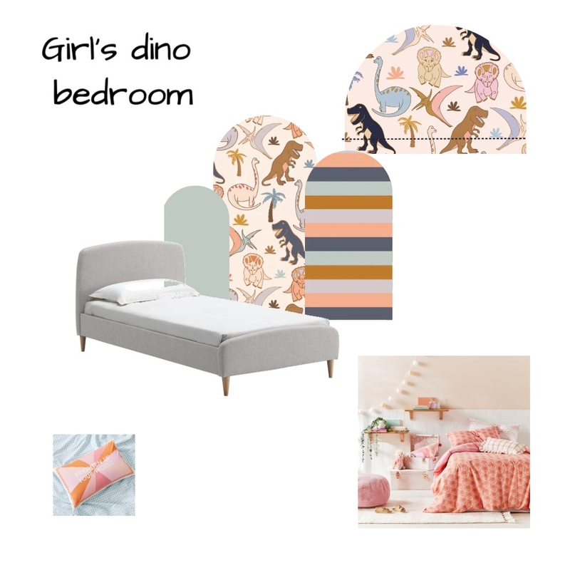 Girls dinosaur bedroom Mood Board by oursimplehome_designs on Style Sourcebook
