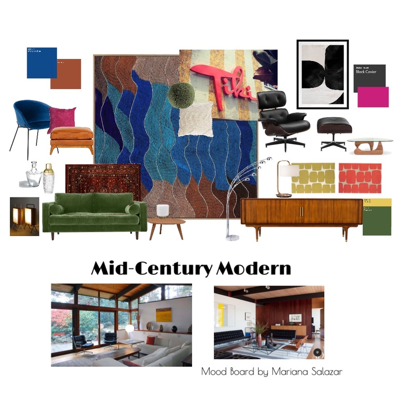 Mid-Century Modern Mood Board by MarianaSF on Style Sourcebook